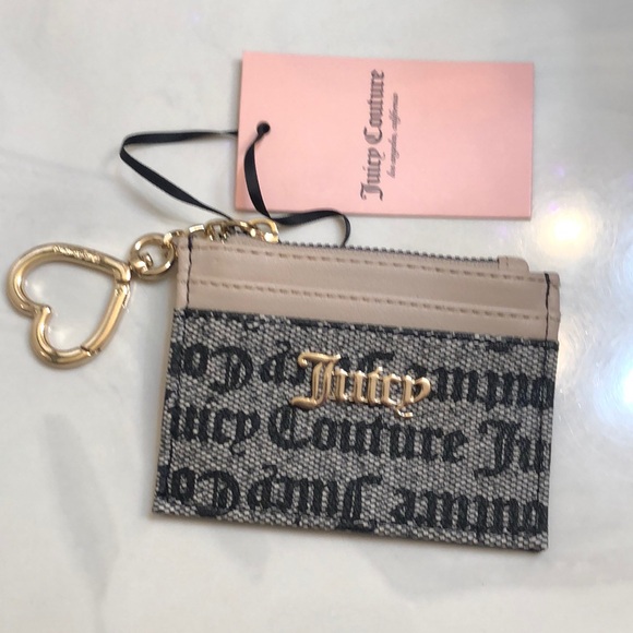 Juicy Couture Black Beige Sandstone Spring Fling ID Card Case NWT - Picture 13 of 16